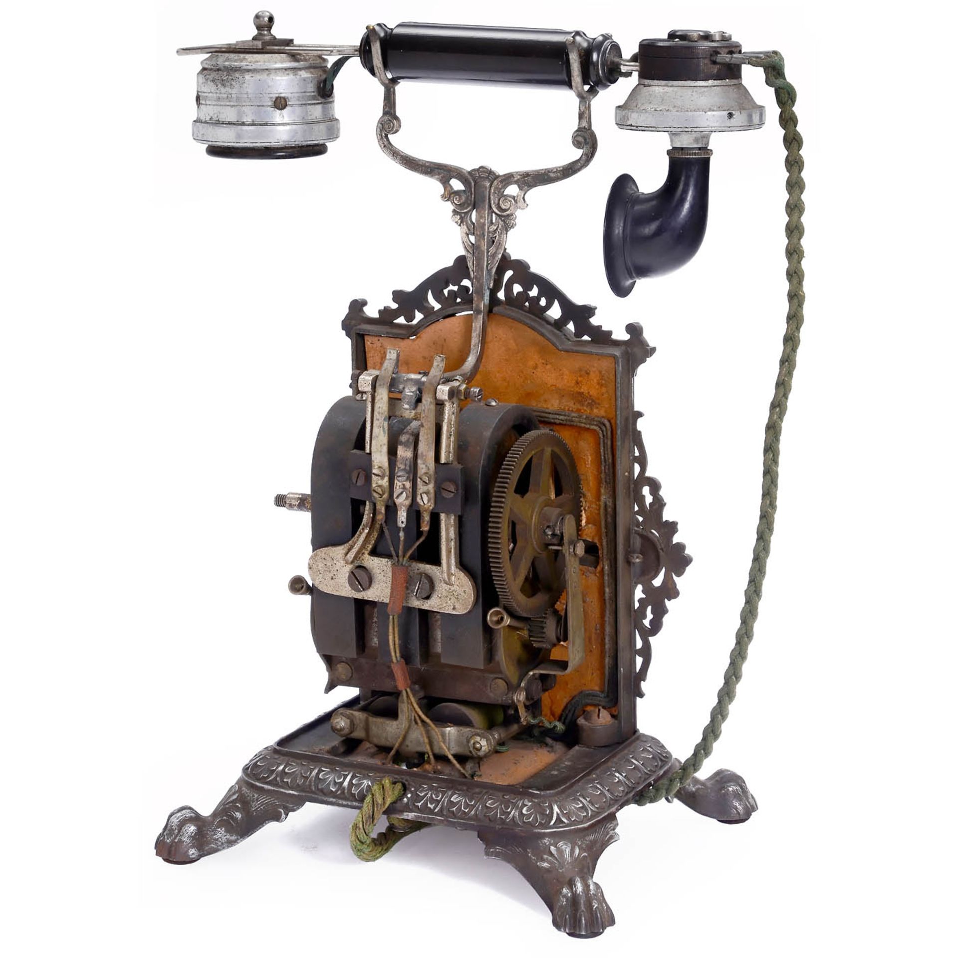 Very Rare Deluxe Telephone by Elektrisk Bureau Kristiania, c. 1894 - Bild 4 aus 4