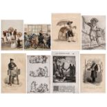 Thirty-nine Prints of Market Traders and Showmen, 1660 onwards.