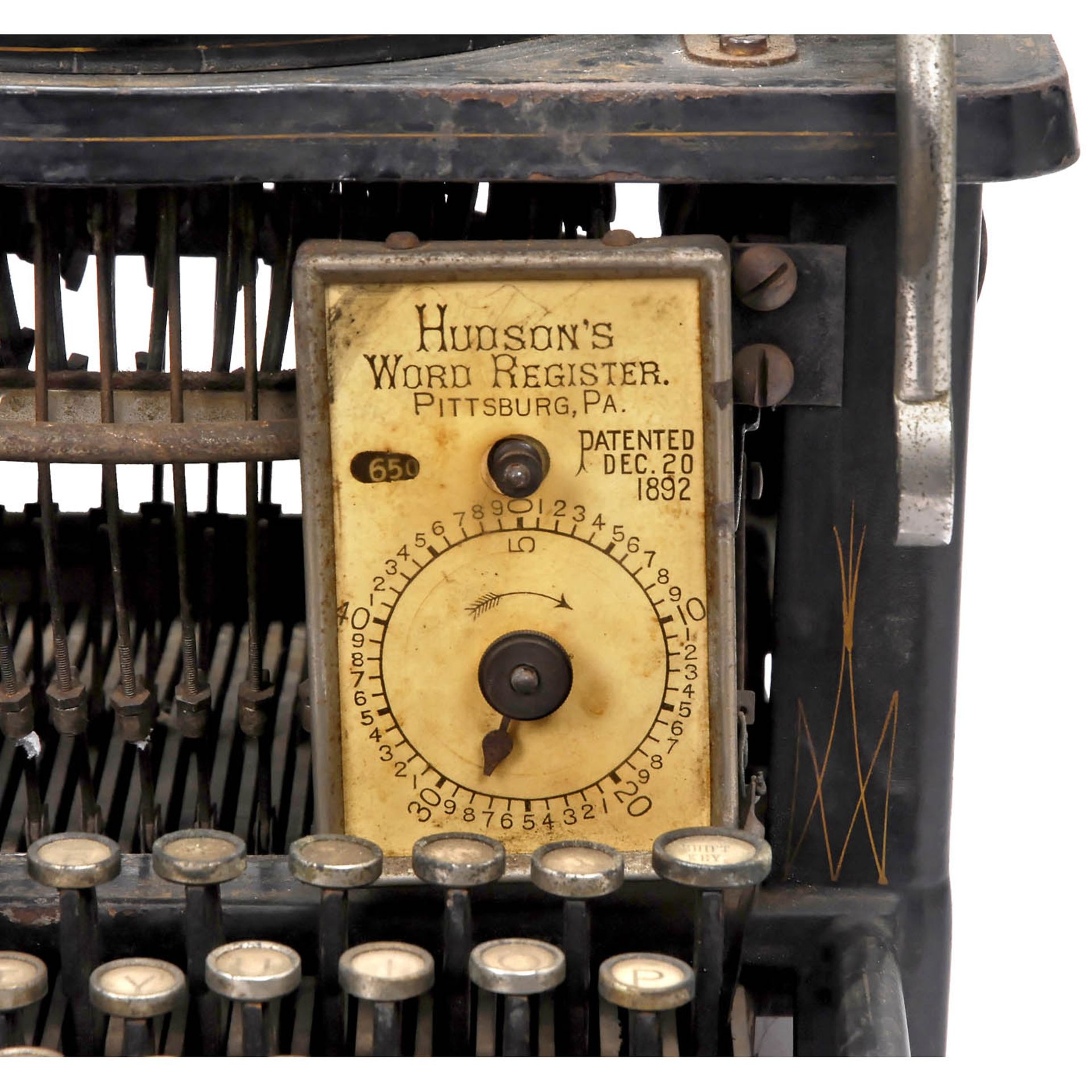 Remington Standard No. 6 with Hudson's Word Register, 1894 - Bild 2 aus 2