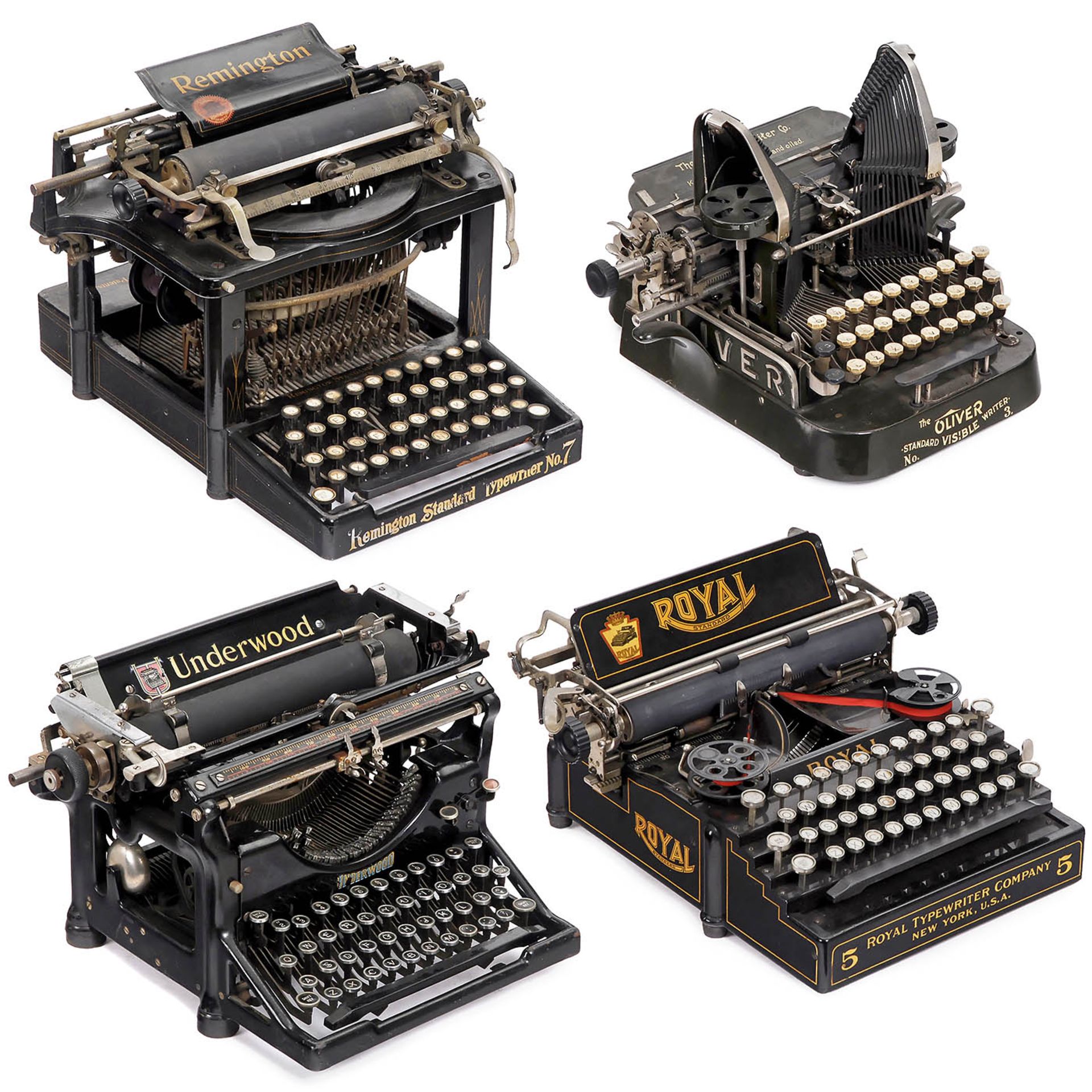 Four American Typewriters