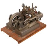 Model of a Live Steam Twin-Cylinder Horizontal Mill Engine
