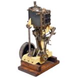 Precision Model of a Vertical Single-Cylinder Steam Engine, c. 1930