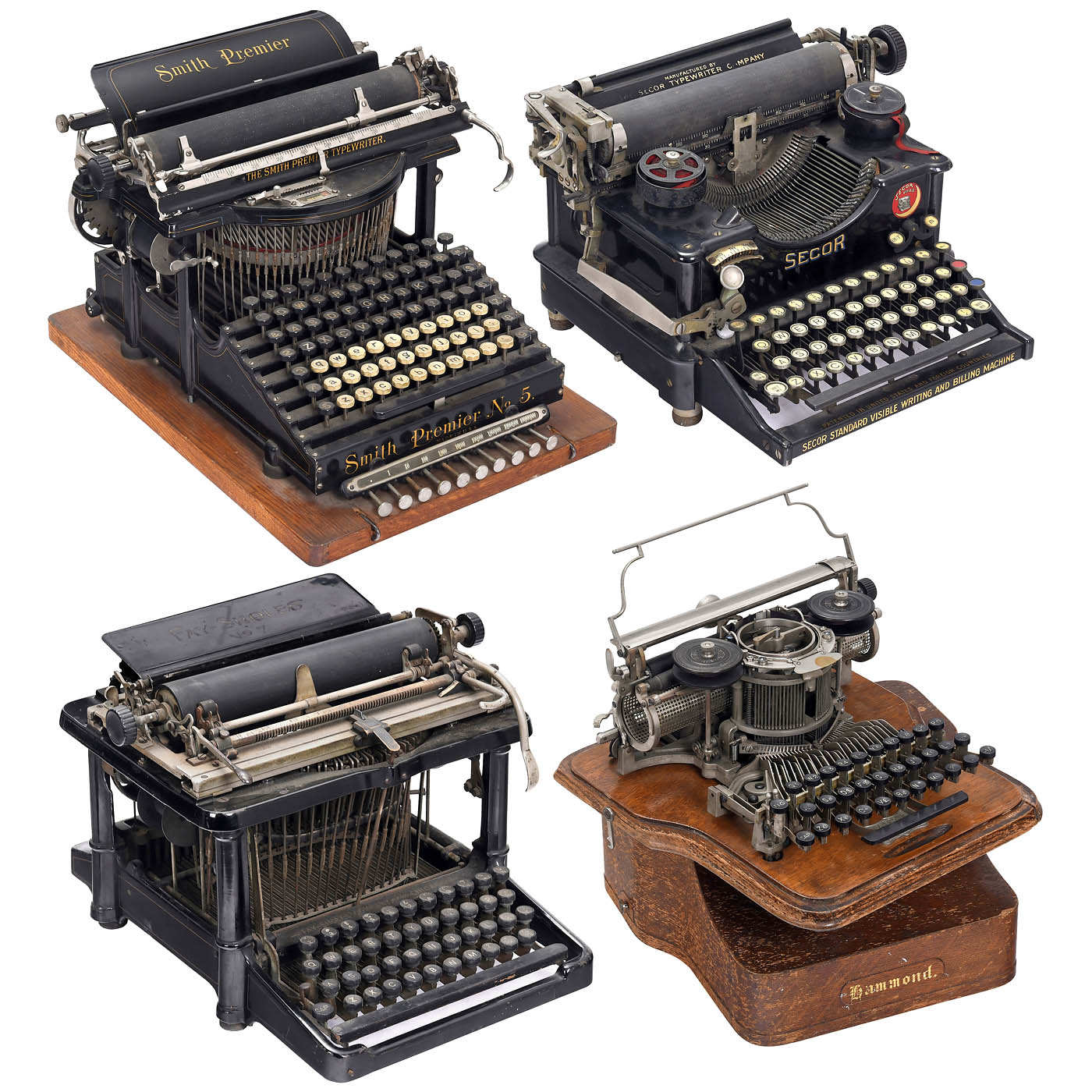 4 American Typewriters