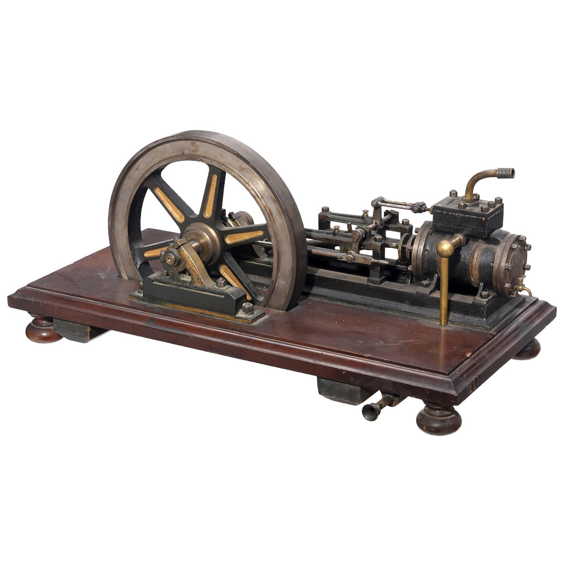 Model of a Live-Steam Single-Cylinder Horizontal Mill Engine, c. 1900 - Bild 4 aus 4