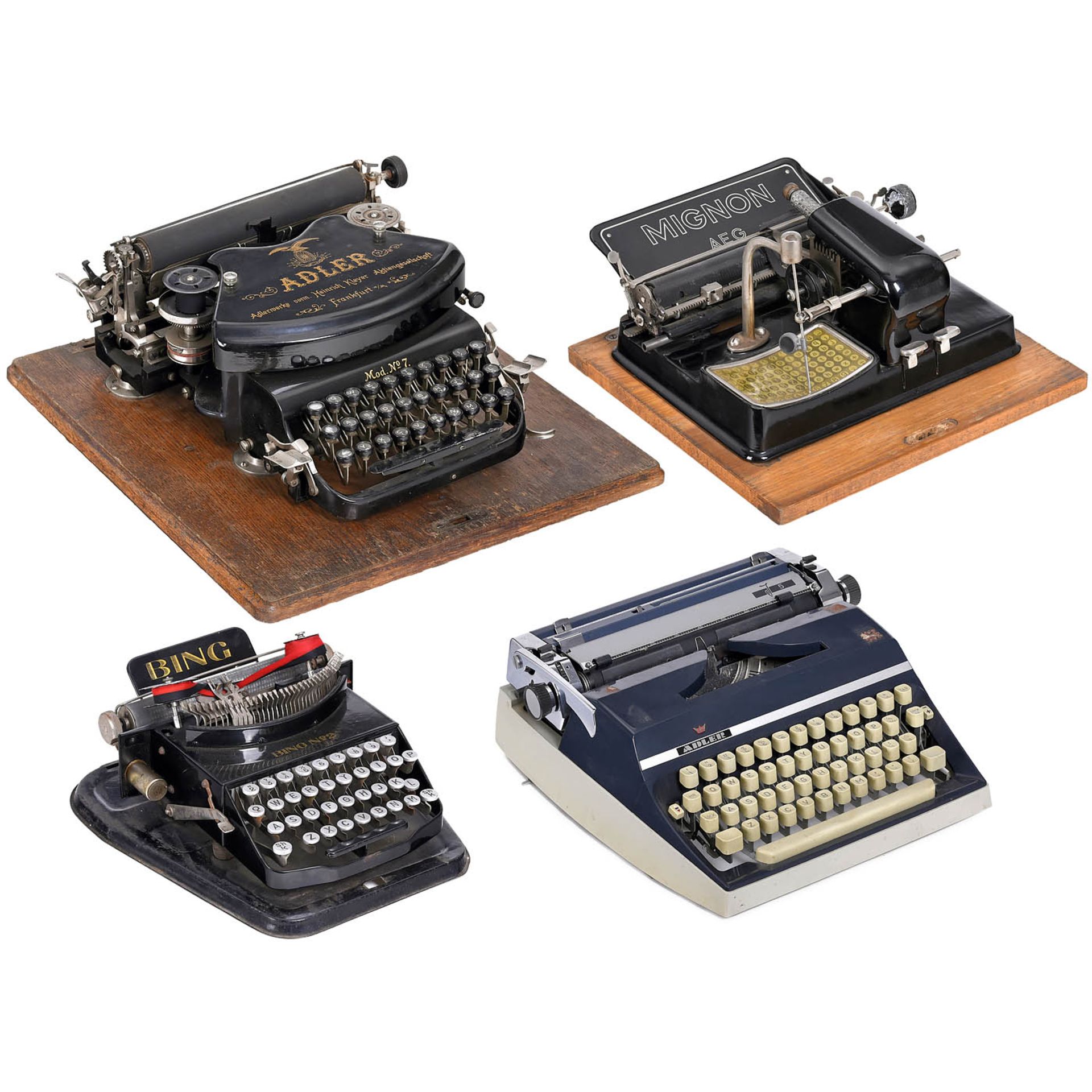 4 German Typewriters