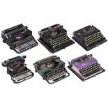 6 American Portable Typewriters