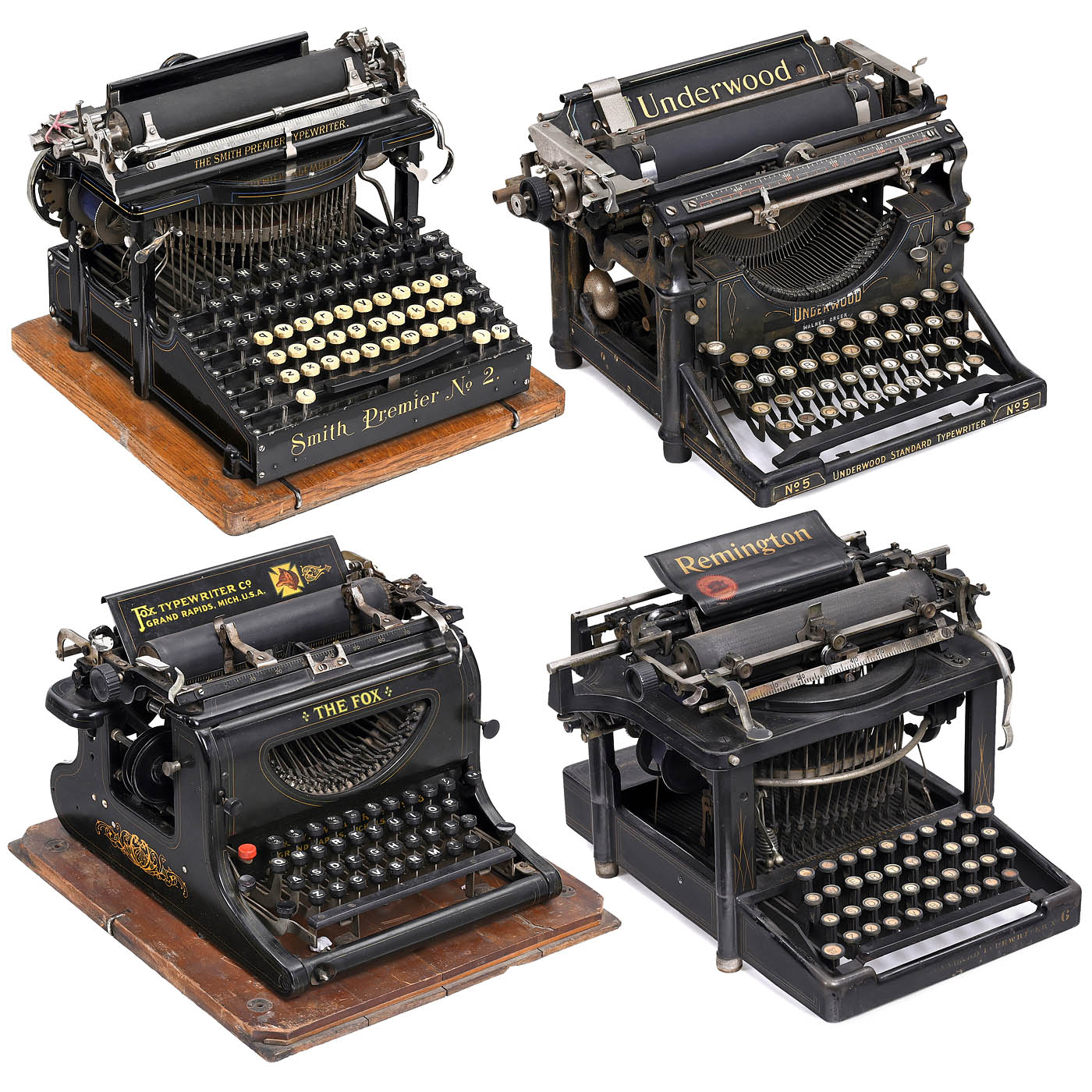 4 American Typewriters