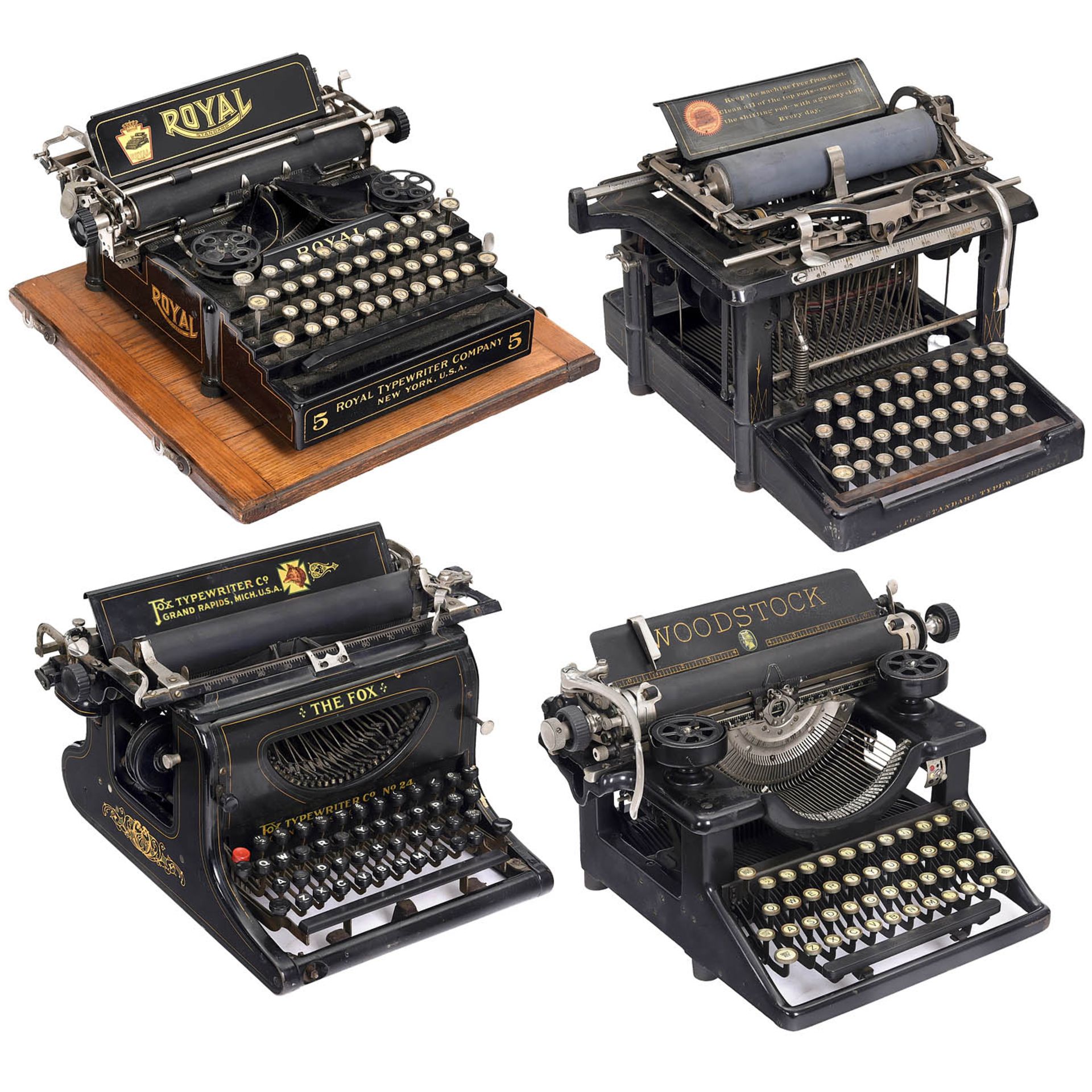 4 American Typewriters