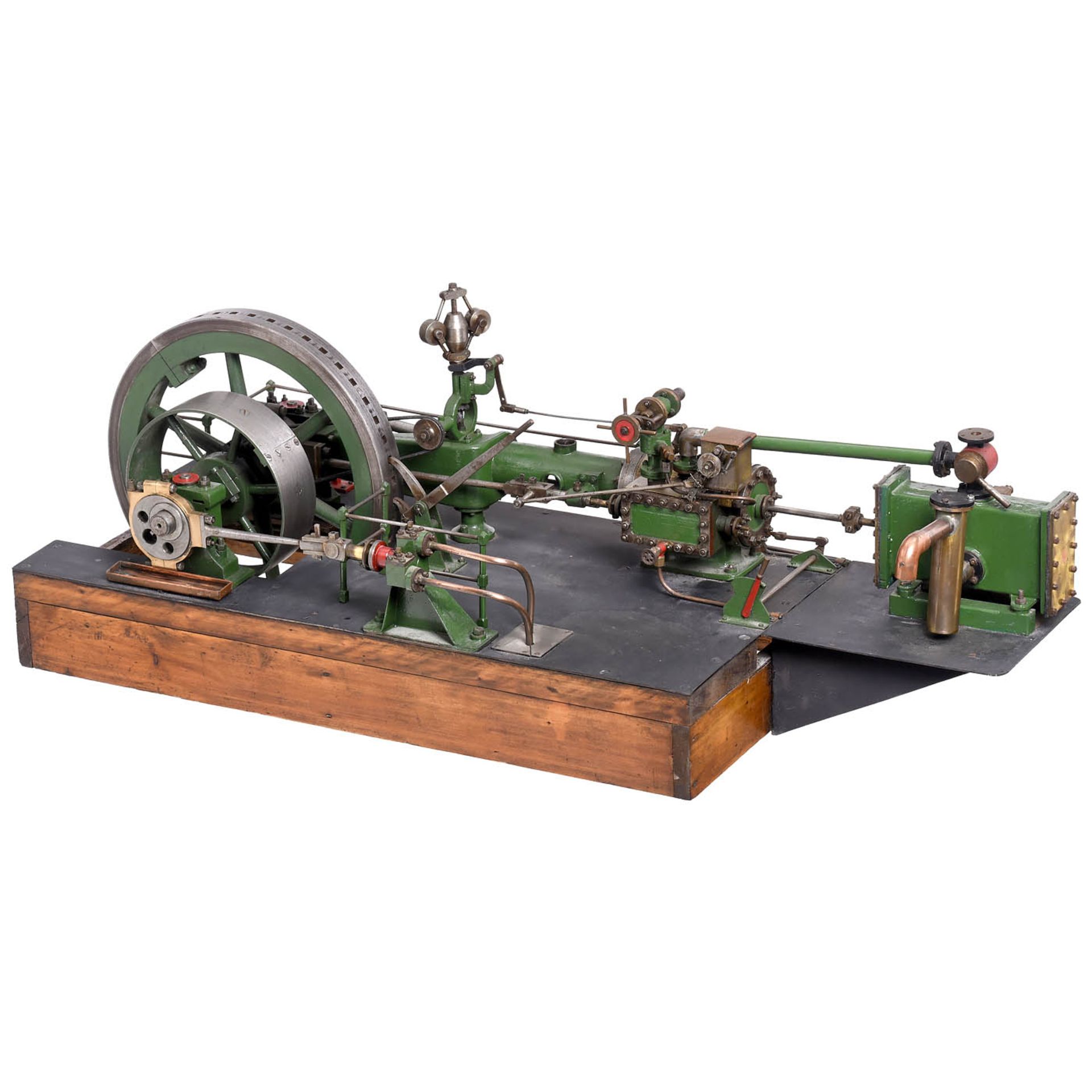 Large Model of a Live-Steam Single-Cylinder Condensing Steam Engine, c. 1950 - Bild 2 aus 6