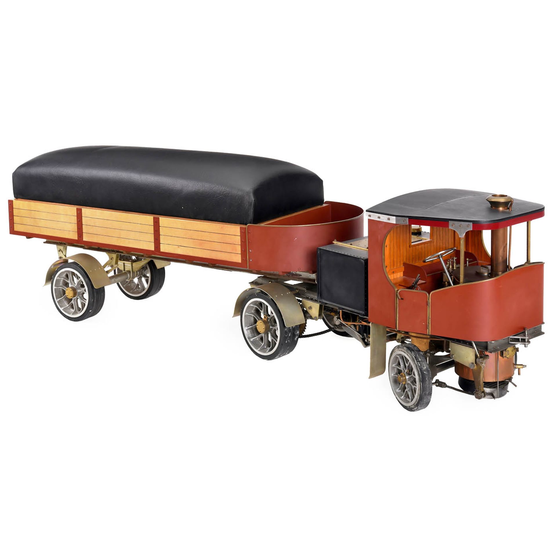 Two-Inch Scale Model of a Clayton Undertype Steam Wagon with Trailer - Image 2 of 6