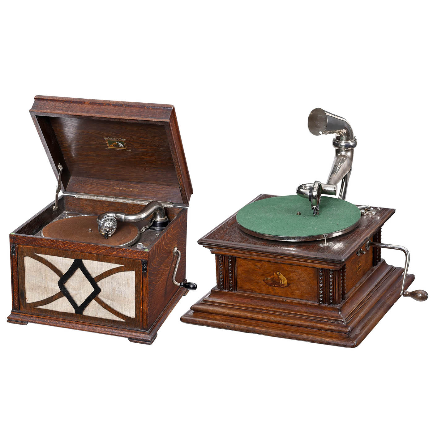 2 His Master's Voice Gramophones