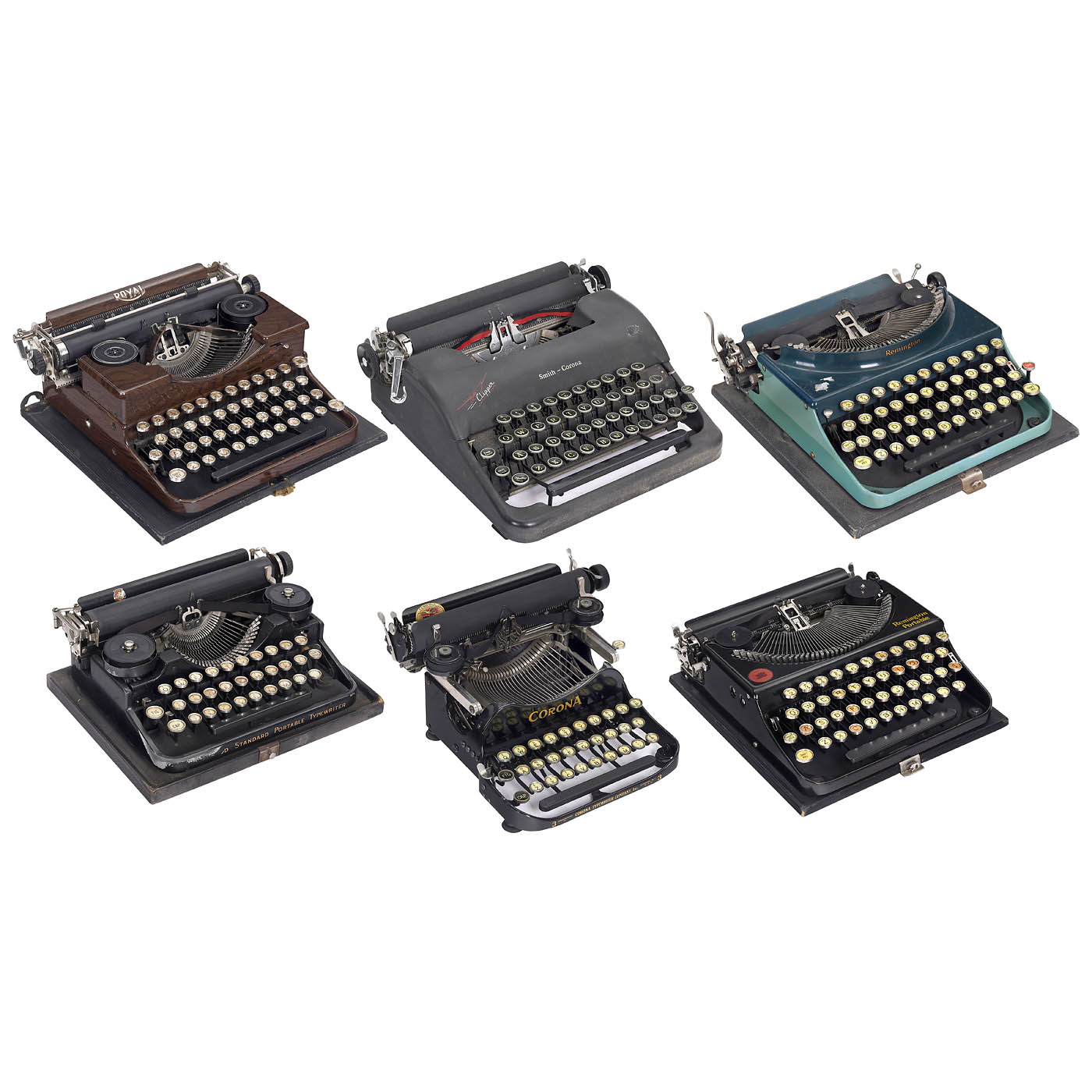 6 American Portable Typewriters