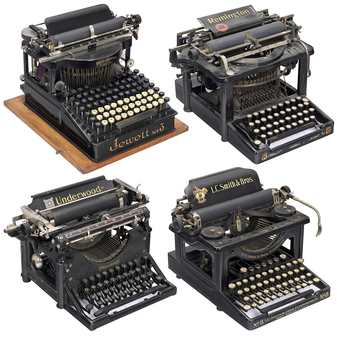 4 American Typewriters