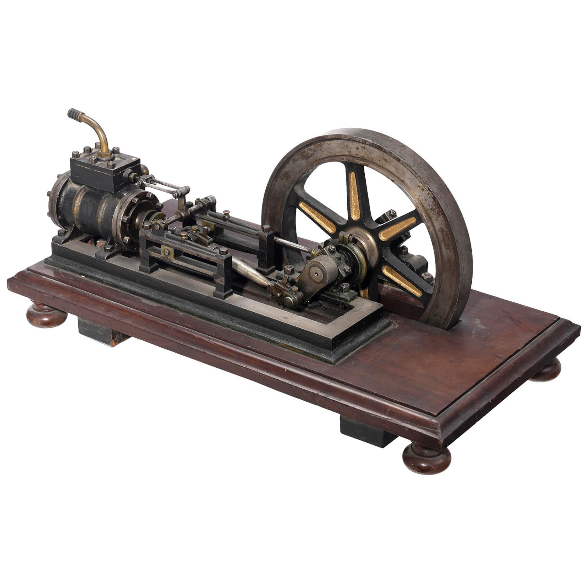 Model of a Live-Steam Single-Cylinder Horizontal Mill Engine, c. 1900 - Bild 2 aus 4