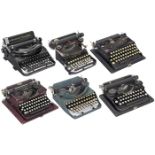 6 American Portable Typewriters