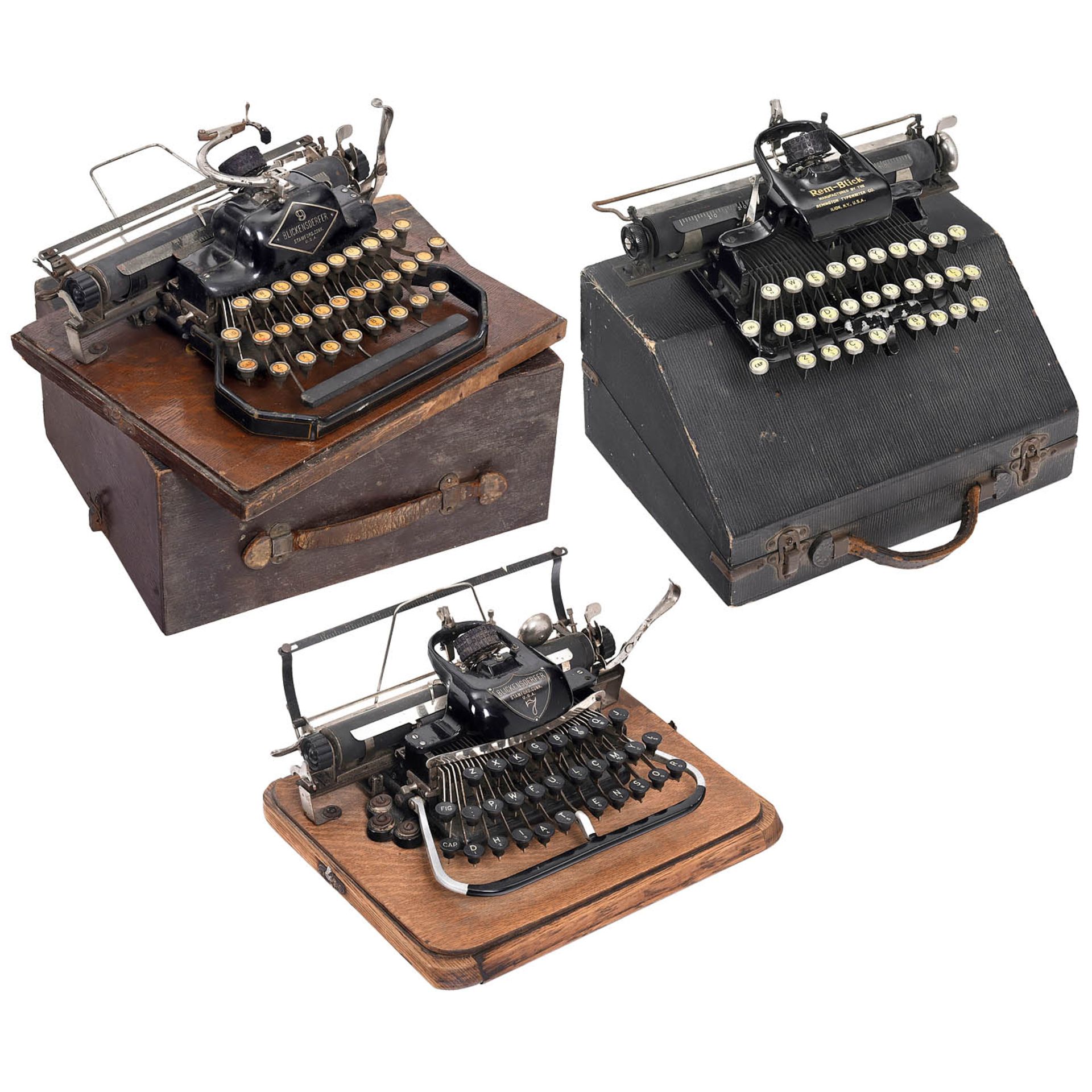 3 Blickensderfer Typewriters