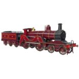 Well-Engineered 1-Inch Scale British Live-Steam Locomotive with Tender
