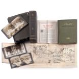 Book-form Stereo Set of Italy with Guide Book, 1903