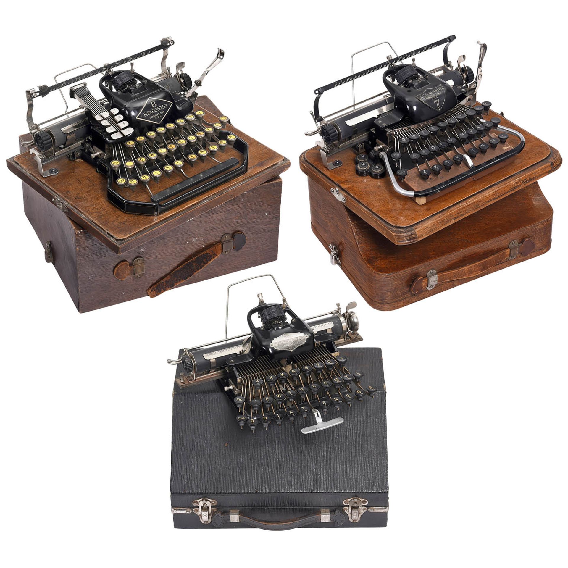 3 Blickensderfer Typewriters