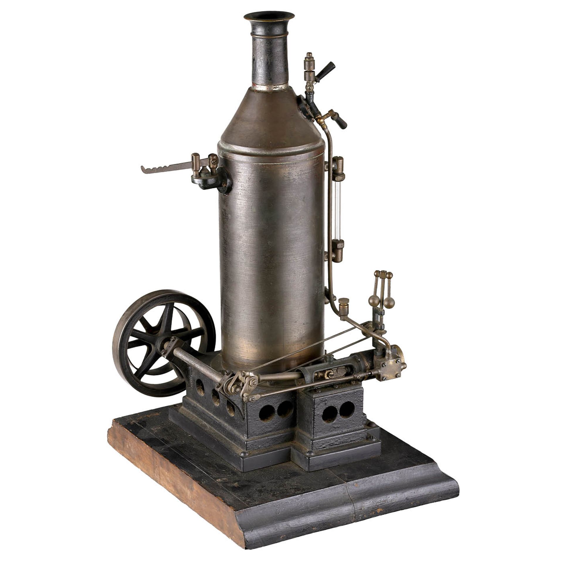 Single-Cylinder Steam Engine with Vertical Boiler, c. 1898 - Bild 2 aus 4