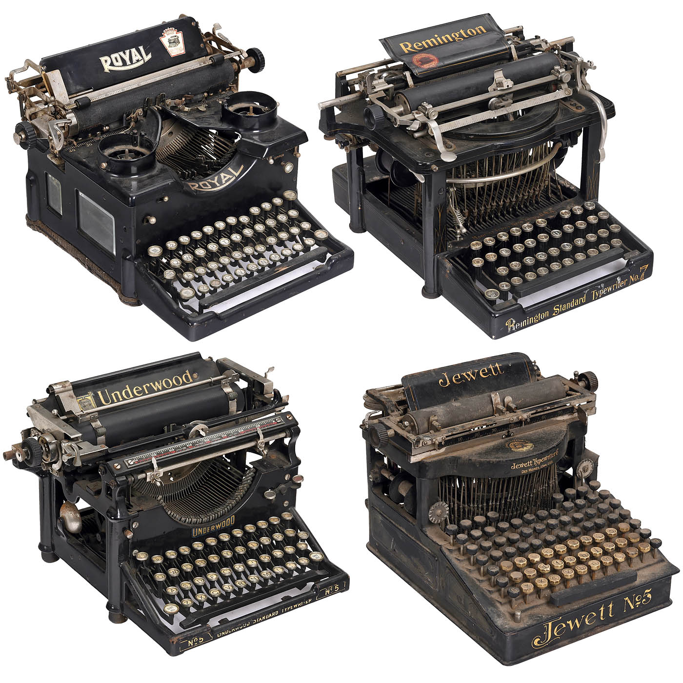 4 American Typewriters