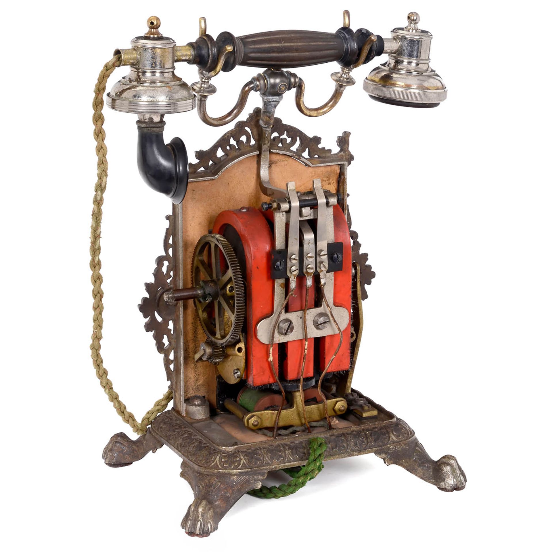 Very Rare Deluxe Telephone by Elektrisk Bureau Kristiania, c. 1894 - Bild 4 aus 4