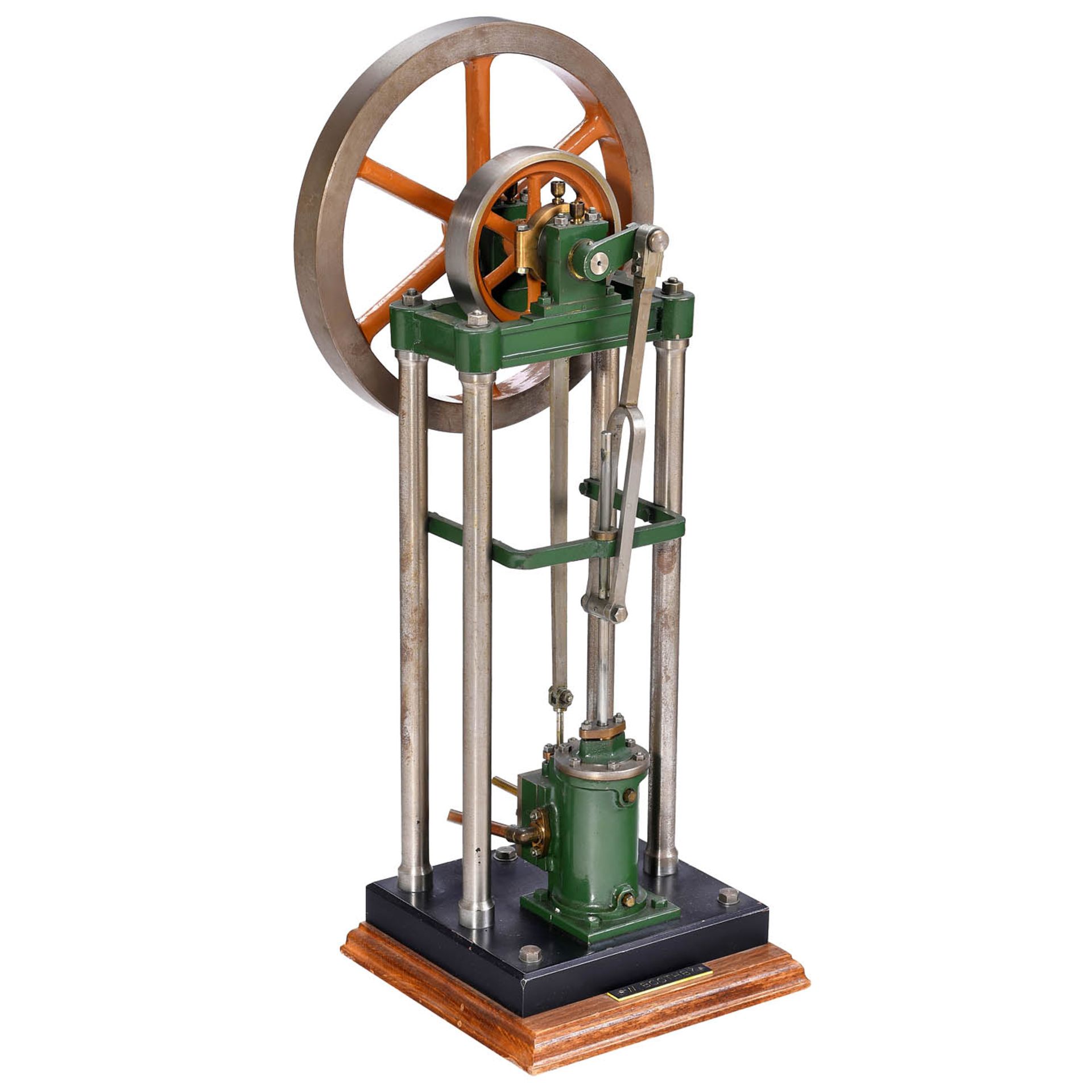 Working Model of a Single-Cylinder Overcrank Steam Engine, c. 1980