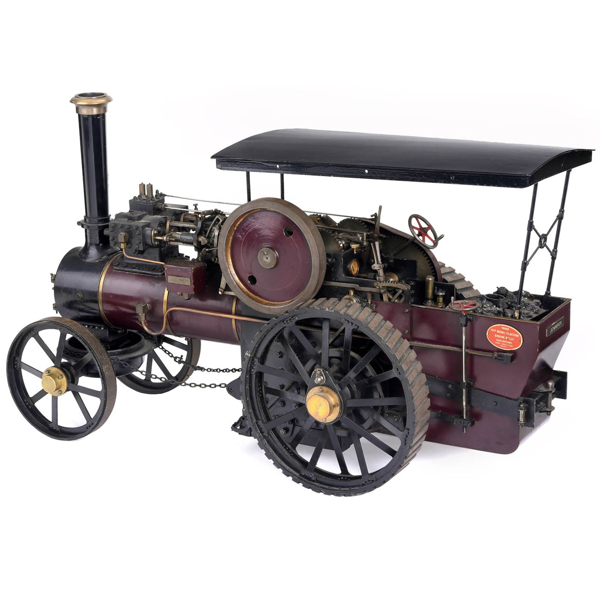 1 ½-Inch Scale Model of a Live Steam Traction Engine, c. 1984 - Bild 2 aus 4