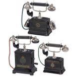 3 Ericsson Table Telephones, c. 1920