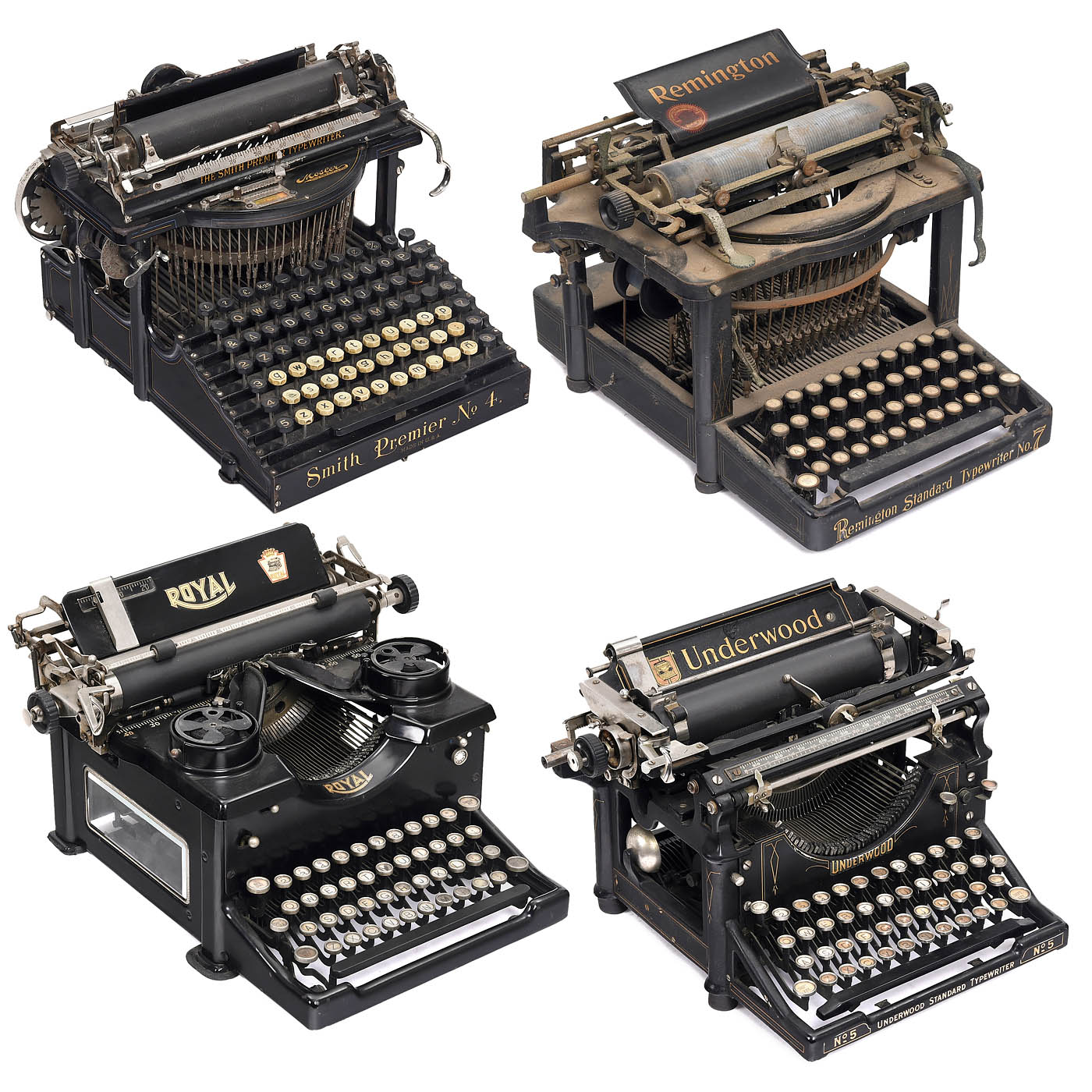 4 American Typewriters