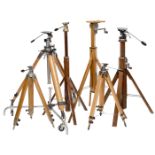 6 Heavy Wood Tripods