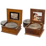 2 Disc Musical Boxes, c. 1900