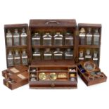 English Mahogany Medicine Chest, c. 1880