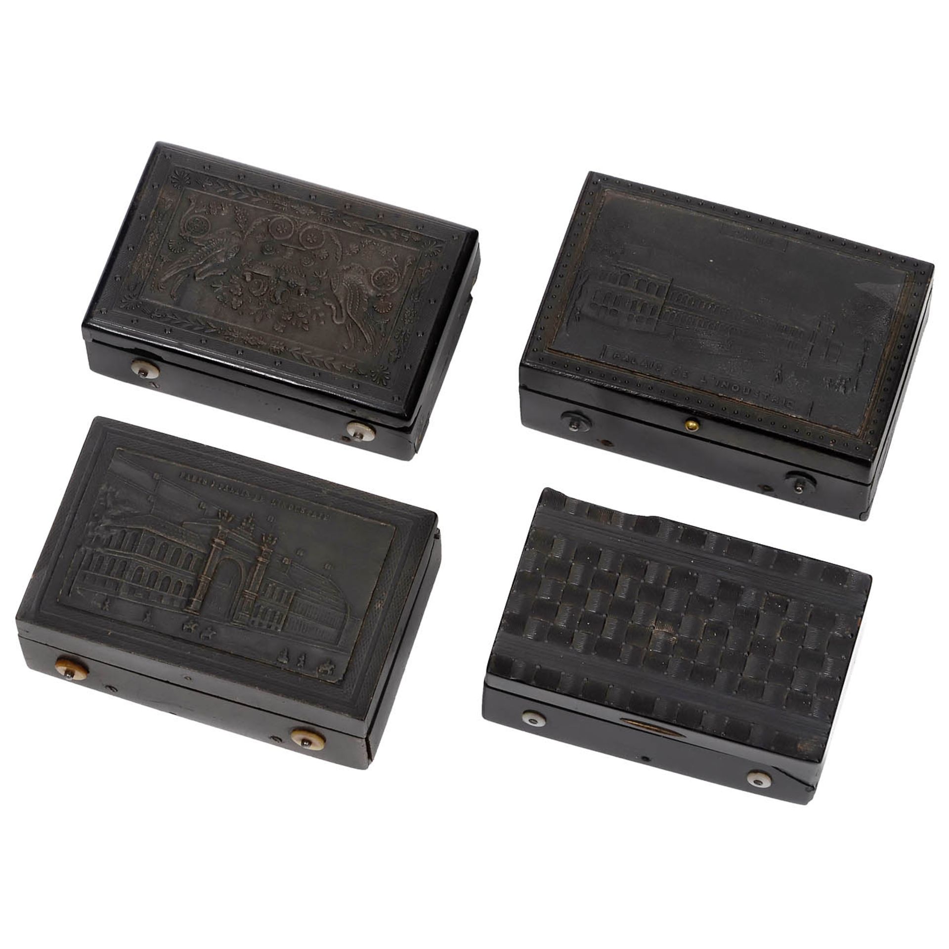 4 Musical Composition Snuff Boxes for Repair, c. 1860 - Image 2 of 2