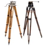 2 Wood Tripods for Film Cameras, c. 1925-1935