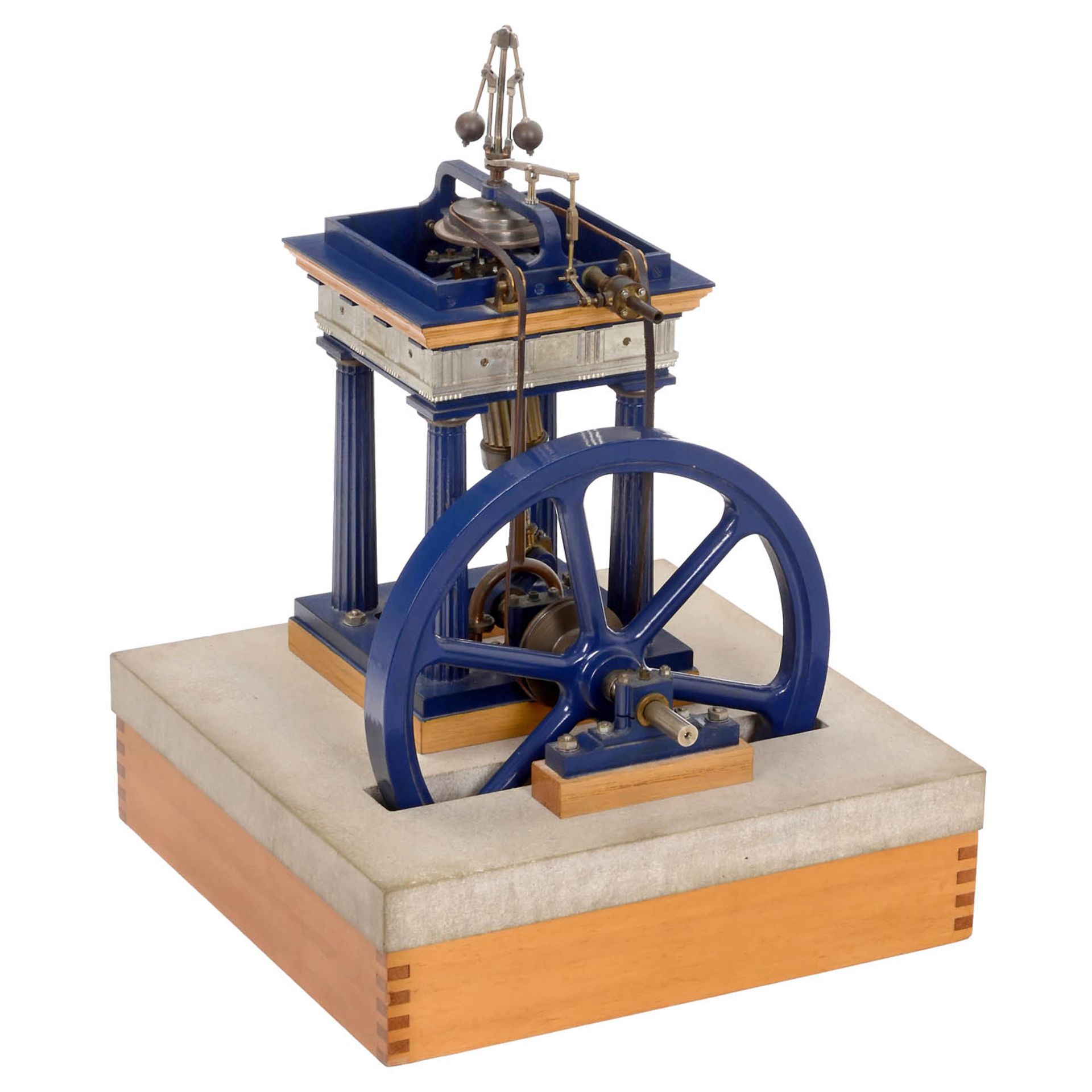 Working Model of an English Four-Pillar Oscillating Steam Engine, c. 1980