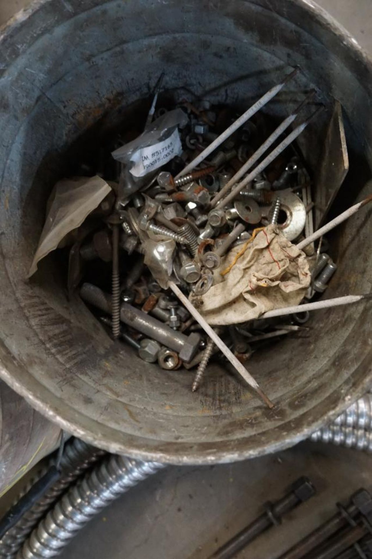 Steel U-Clamps, Threaded Rods, Aluminum Hose, Bucket of Bolts and Screws - Image 4 of 5