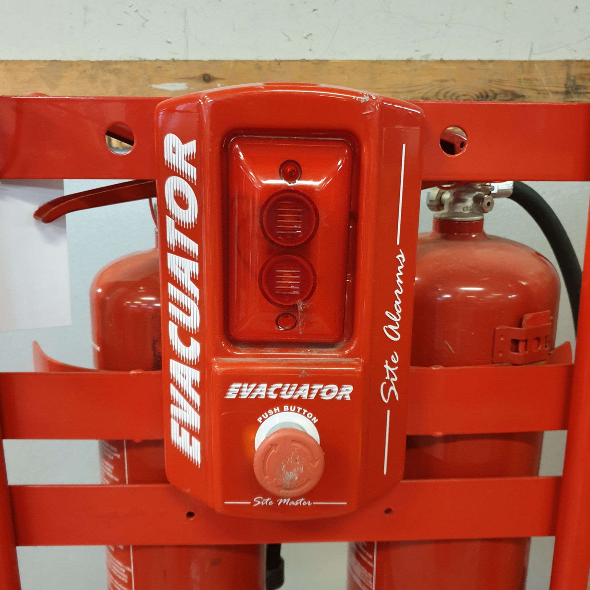 Twin Unit Fire Extinguisher Trolley with Extinguishers. - Image 2 of 2