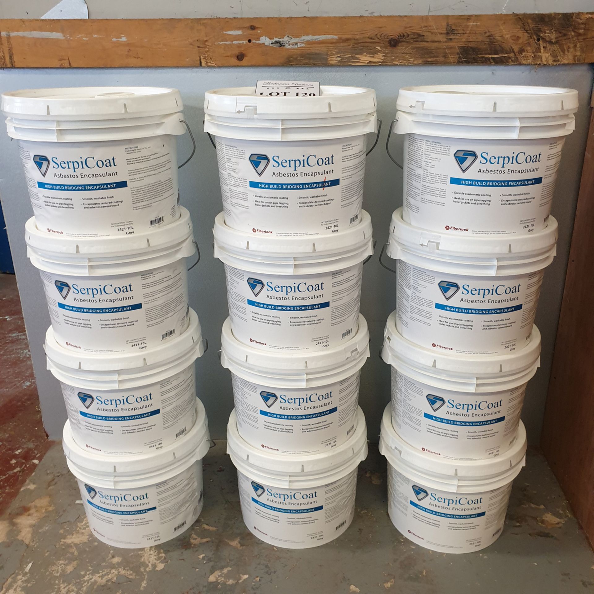 14 x 10ltr Grey - Serpicoat Asbestos Encapsulant. - Image 2 of 4