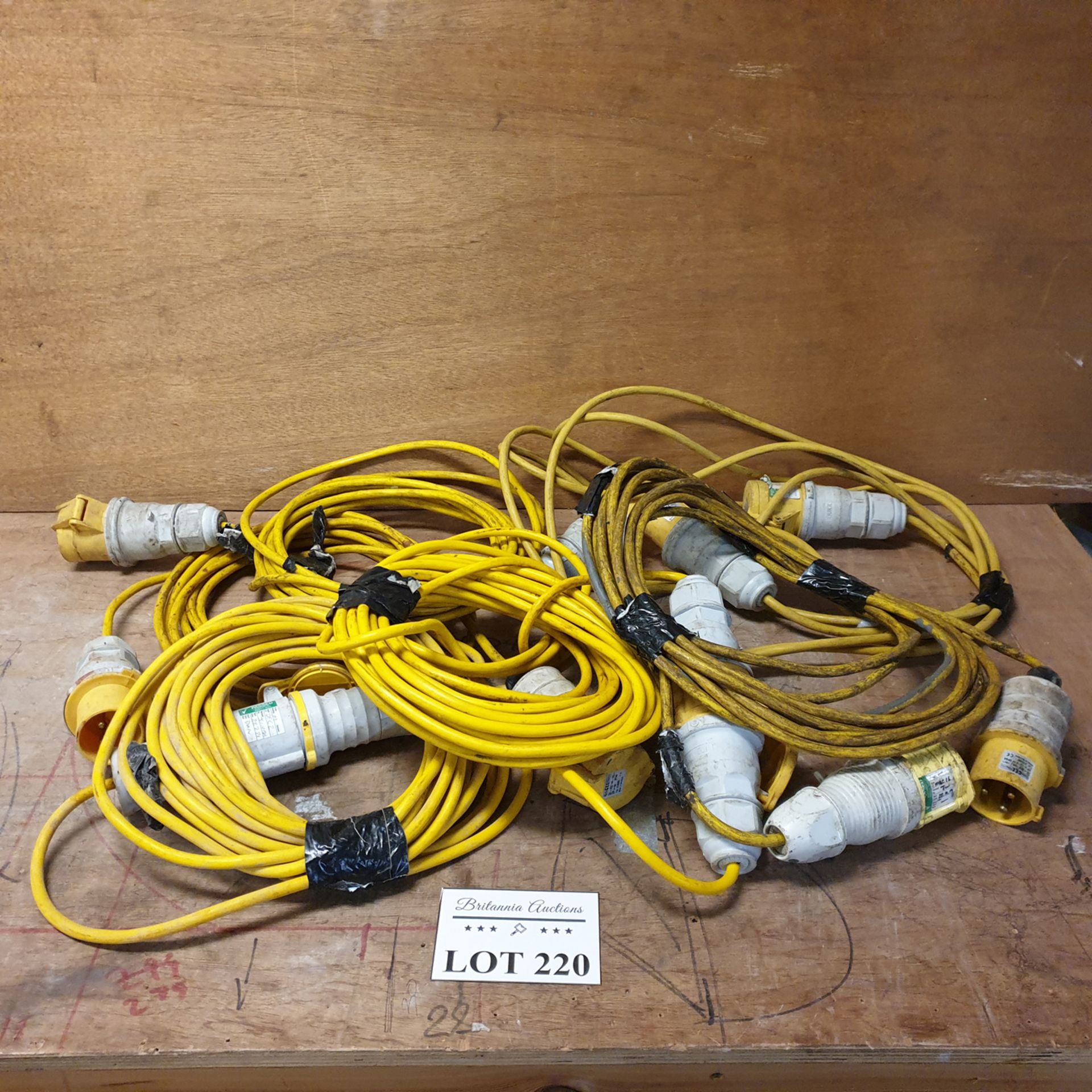 Quantity of 6, 110v Extension Leads.