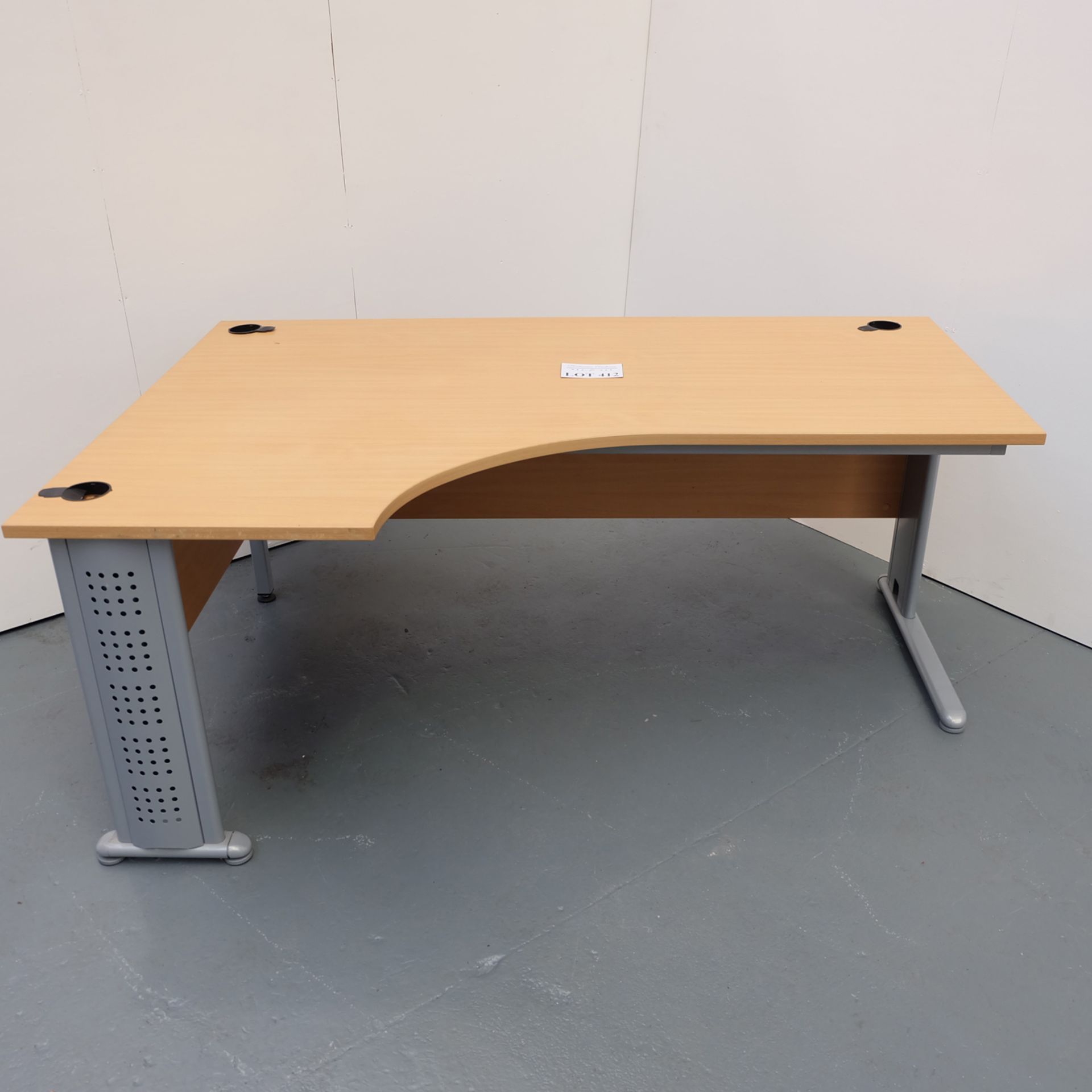 Office Desk. Length 1800mm Depth (Left) 1200mm Depth Right 800mm Height 730mm Approx.