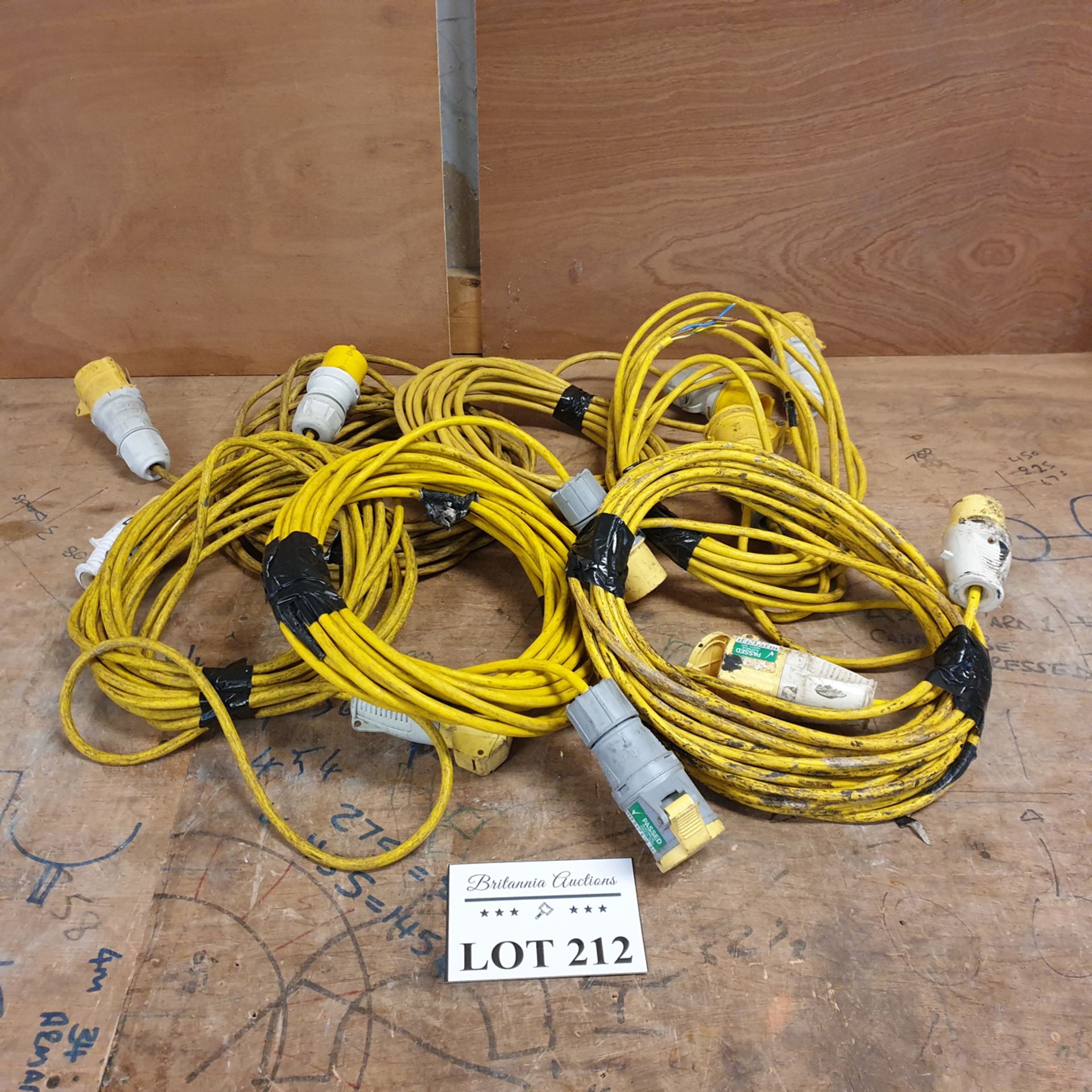 Quantity of 6, 110v Extension Leads.