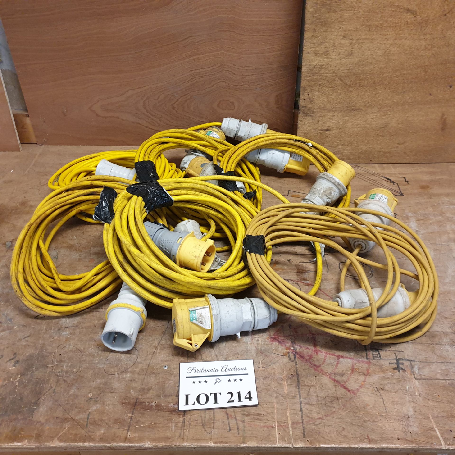 Quantity of 6, 110v Extension Leads.