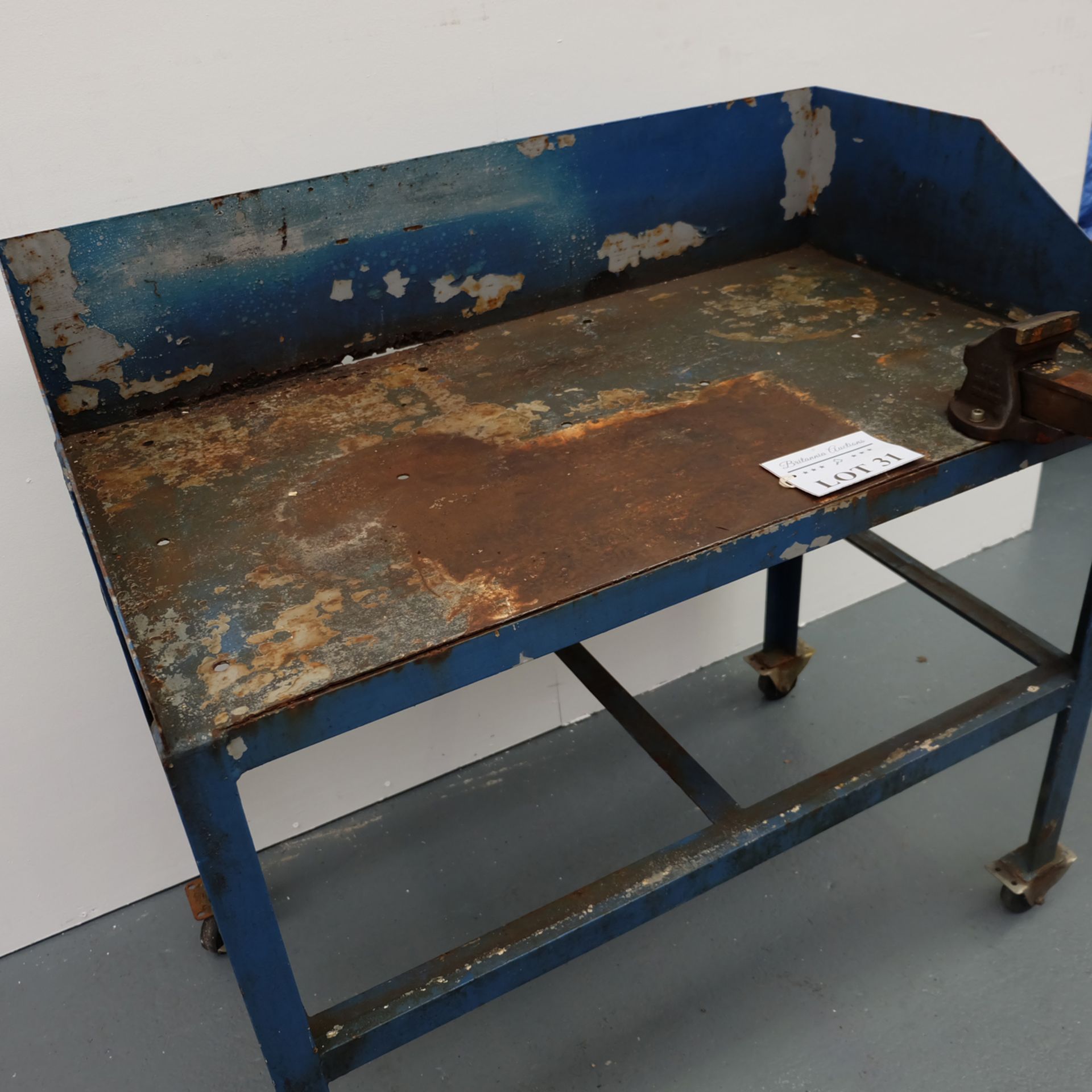 Steel Workbench on Castors. - Image 6 of 8