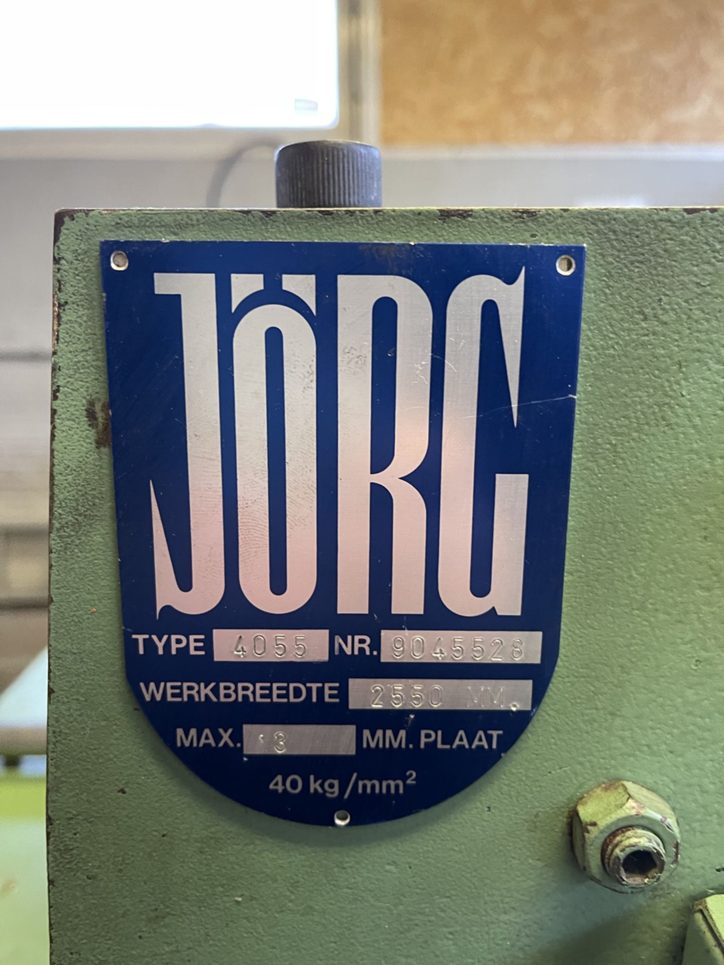Jorg Type 4055 Direct Drive Power Guillotine. Capacity 3mm x 2550mm. - Image 3 of 5