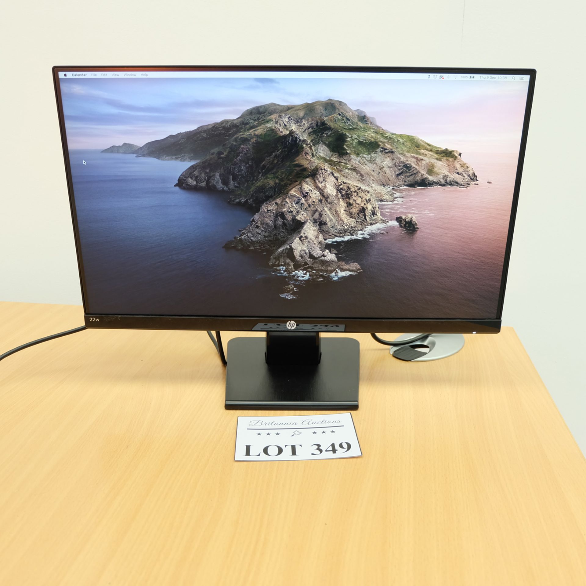 HP Monitor Model 22W with HDMI & Power Lead.