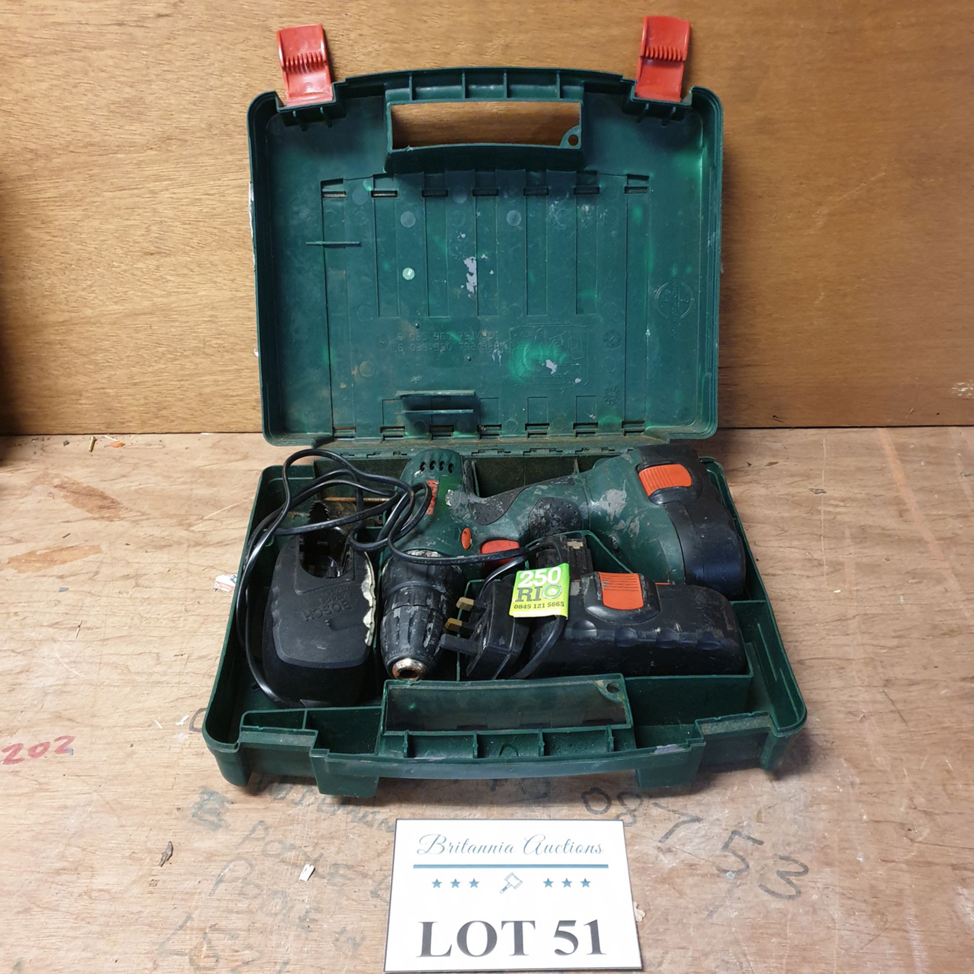 BOSCH Cordless Hand Drill with Spare Battery and Charger. Boxed.