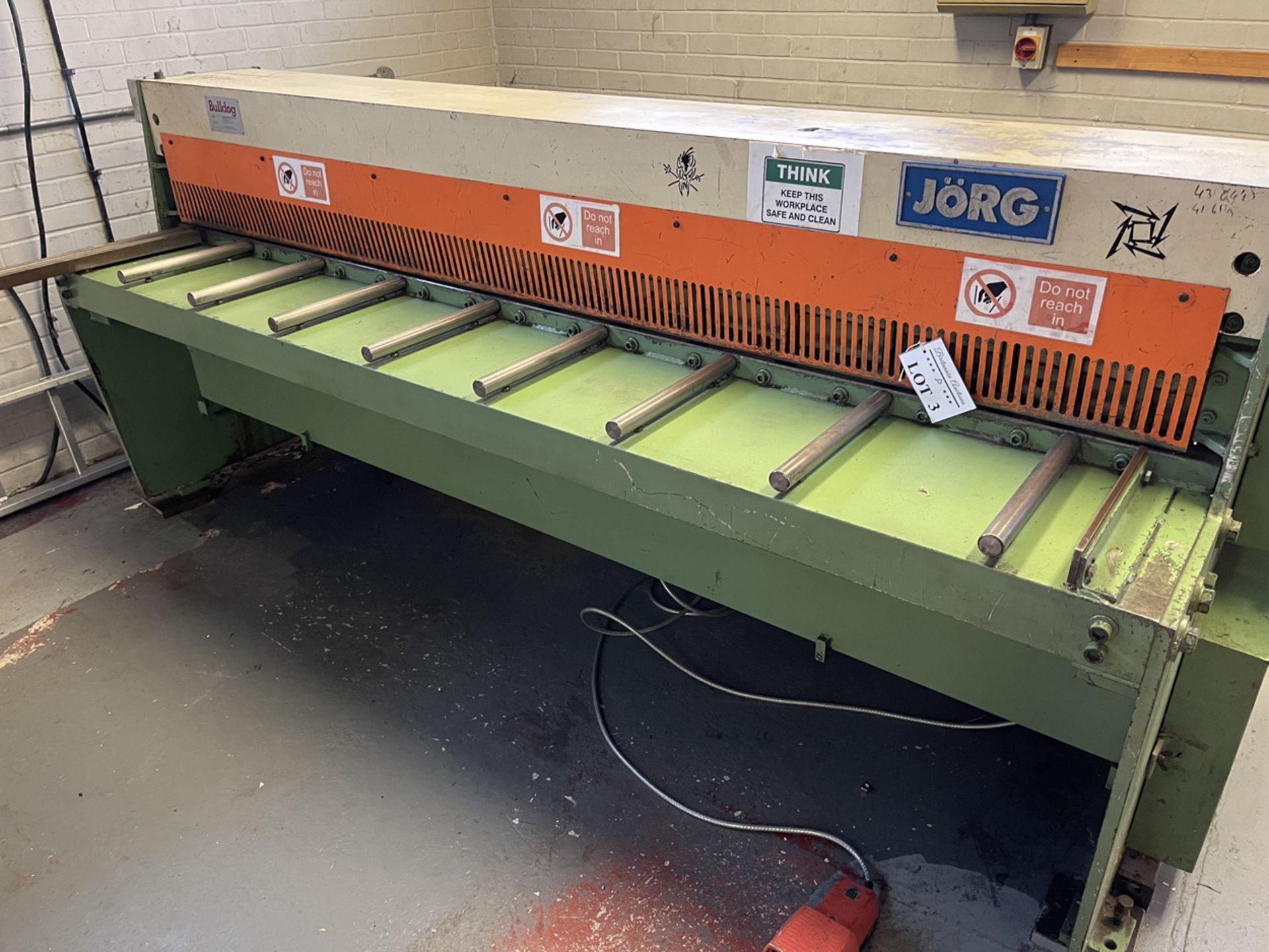 Jorg Type 4055 Direct Drive Power Guillotine. Capacity 3mm x 2550mm. - Image 2 of 5