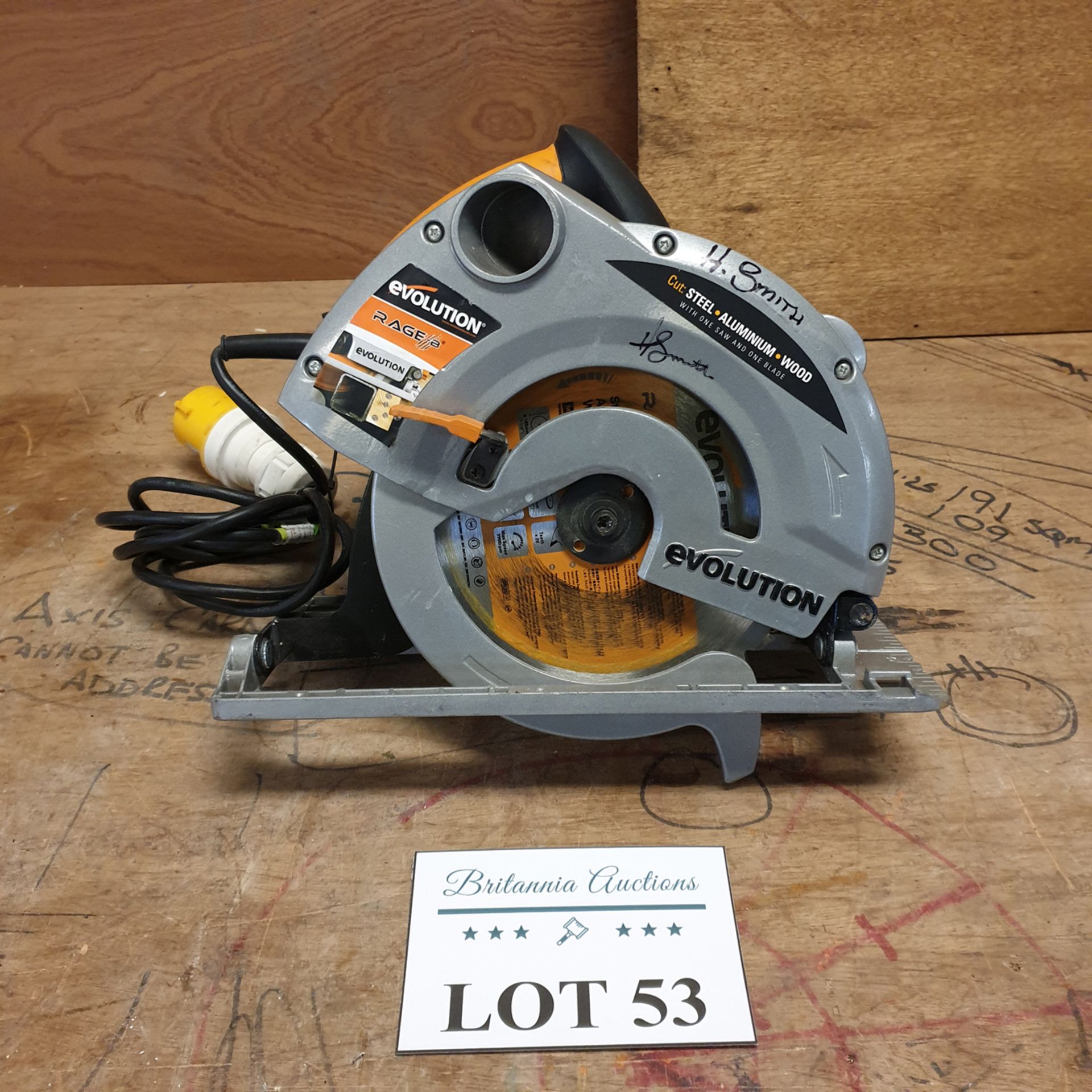 evolution Rage-B 185mm TCT Multipurpose Circular Saw. Motor 1200W, 110V.