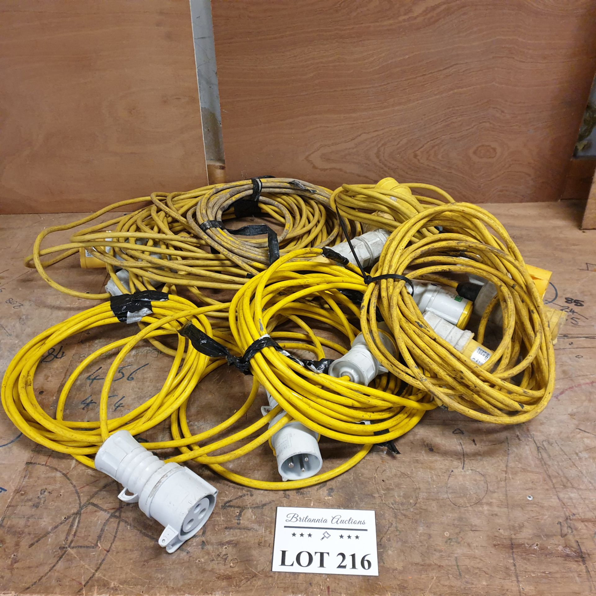 Quantity of 6, 110v Extension Leads.